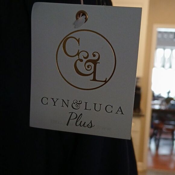 Cyn & Luca Plus Black and White Polka Dot Tankini Top Sz 18 - Picture 6 of 8